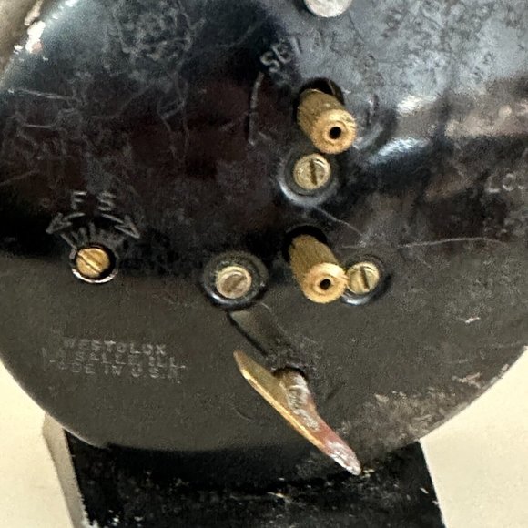 SOLD Vintage MCM Westclox Big Ben Black Gold Wind Up Round Shape Alarm Clock - Picture 14 of 16